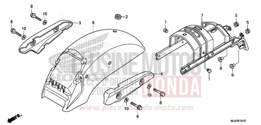 REAR FENDER (VT750C2S) VT750C2SD de 2013